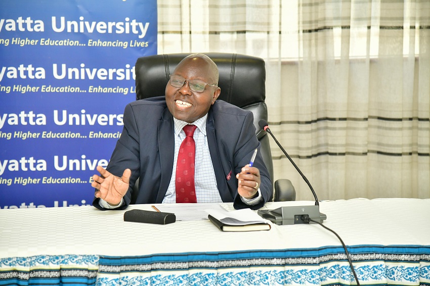 Prof. Michael Gicheru, the Acting Deputy Vice Chancellor in charge of Administration and Finance